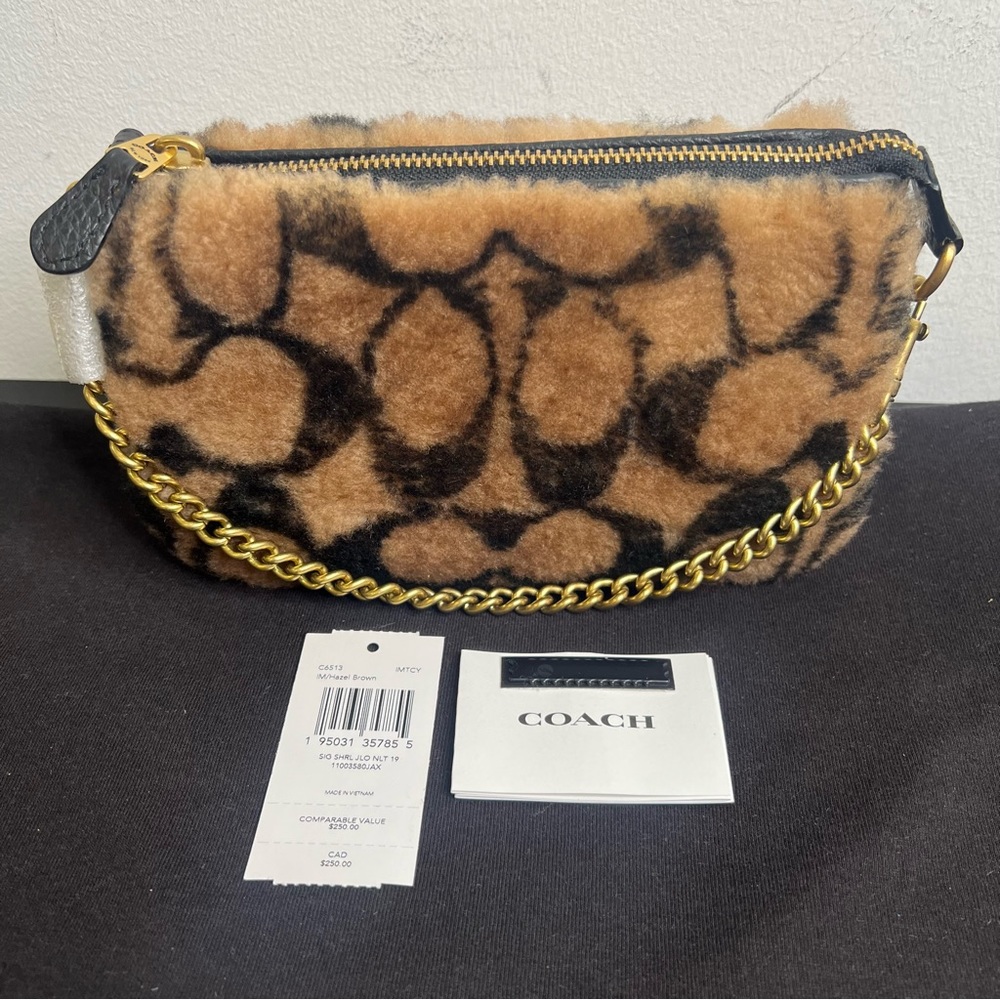 Coach X Jennifer Lopez Nolita 19 In Signature Shearling C6513 Brand New